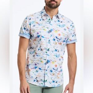 Robert Graham Multicolor Geometric Casual Button Down Shirt